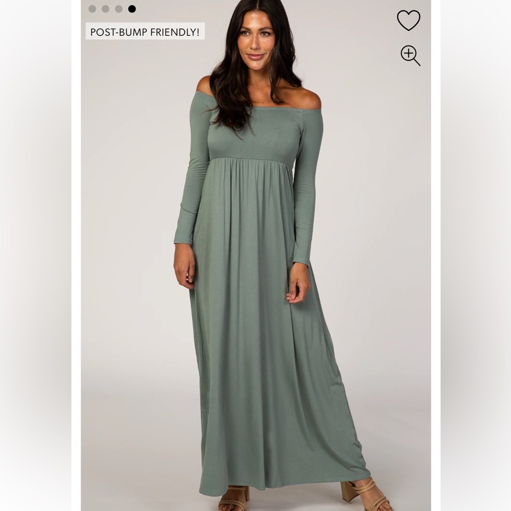 Maternity off the Shoulder Maxi Dress